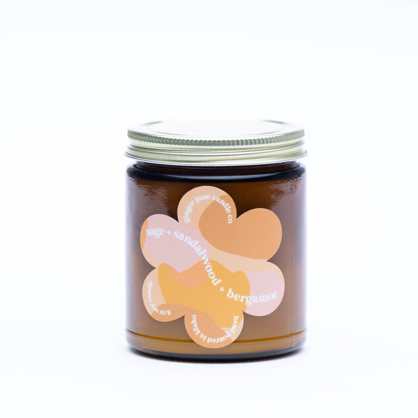 Sage + Sandalwood + Bergamot - 9 oz soy candle - Ginger & June
